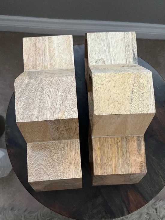 Honeycomb Hexagon Wood Wine Rack Set of 2 - Picture 4 of 8